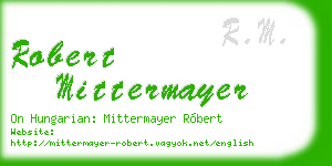 robert mittermayer business card