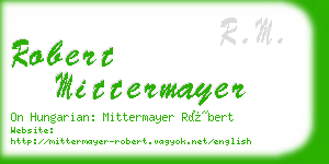 robert mittermayer business card